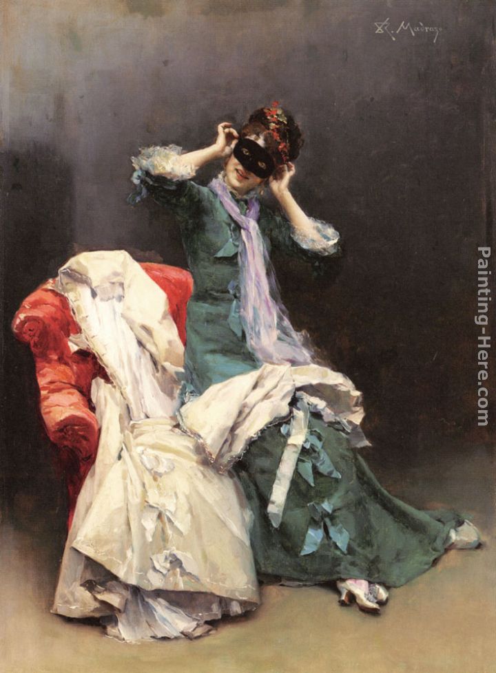 Preparing for the Costume Ball painting - Raimundo de Madrazo y Garreta Preparing for the Costume Ball art painting